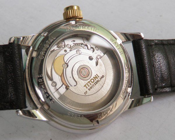 Đồng hồ burberry chronograph & titoni airmaster automatic day -date hàng chính hãng thụy sĩ - 6