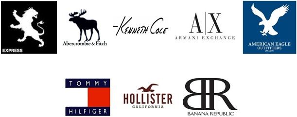 Logotipos de marcas de ropa reconocidas