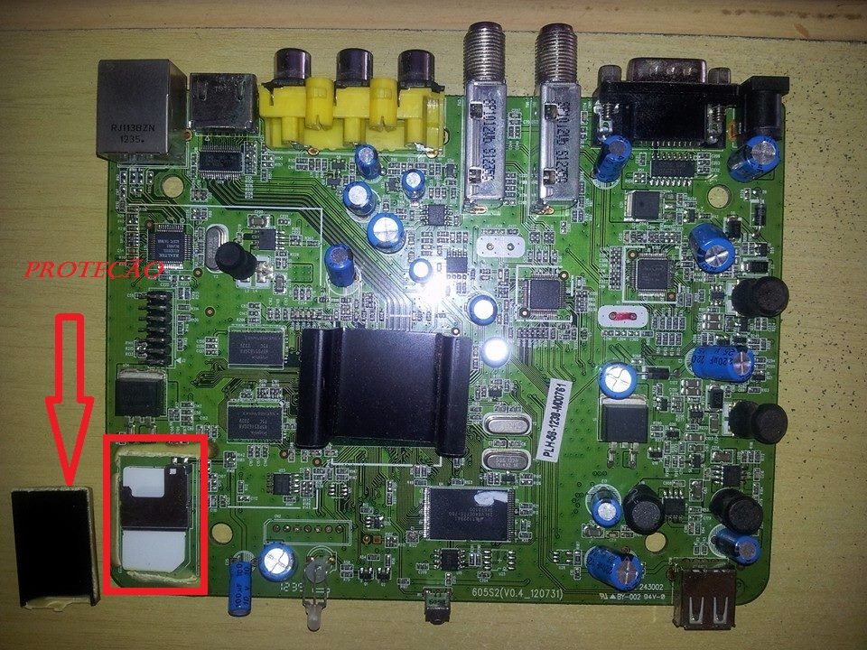 s925_chip Conecte os cabos- Antena, roteador, cabo da TV (Componente, composto, ...