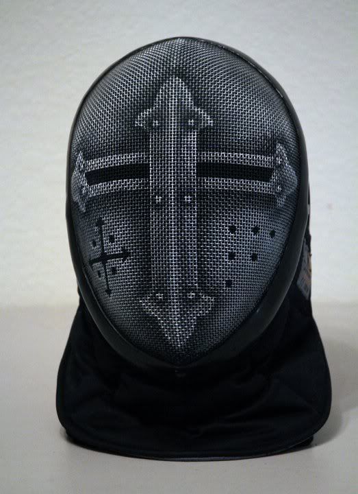 painted fencing mask