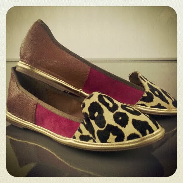 leopard print smoking flats