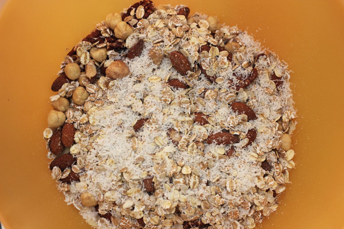 petit déjeuner sportive granola maison noix de coco