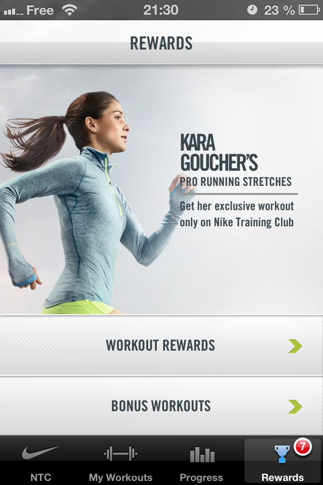 Stretching Running Kara NTC Nike Workout Reward