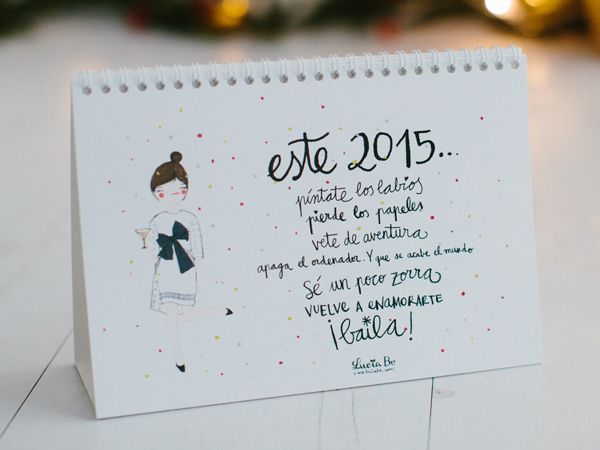 Agendas de bodas y calendarios bonitos para el 2015
