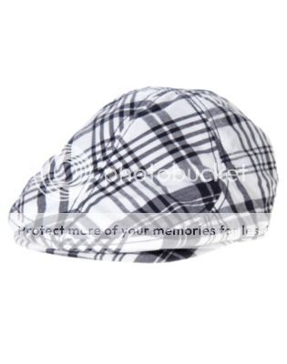 NWT Gymboree Spring Social Golf Pro Cap Hat 12 24 m Navy White Plaid 