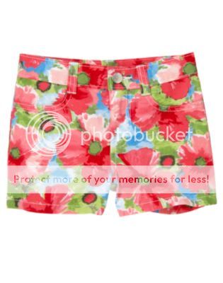 NWT Gymboree Burst of Spring Shorts 4 5 6 7 Coral Flower Floral  