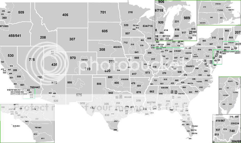 Largest City in Each US Area Code (picture click) Quiz - By darkgreen ...