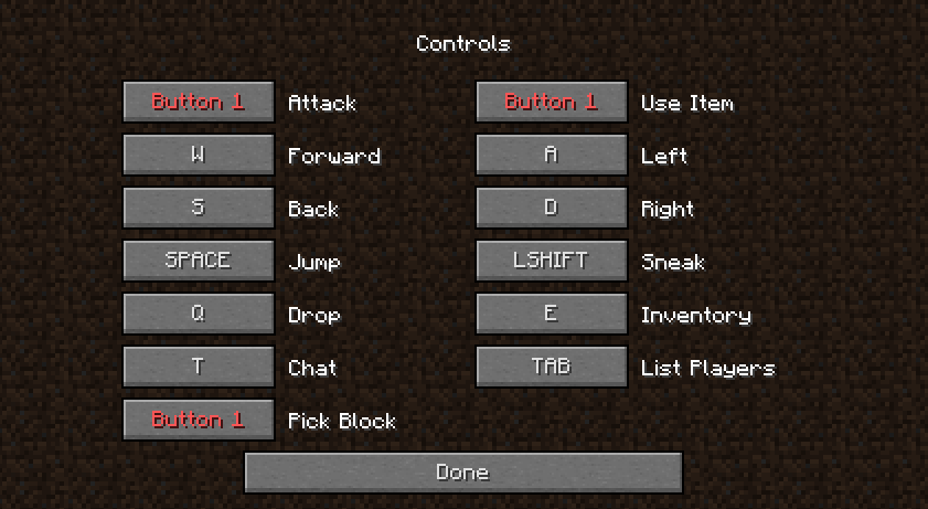 Controls For Minecraft On Mac