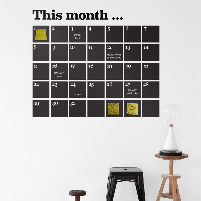 Calendario vinilo de pared