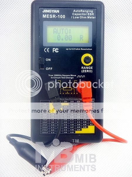 Capacitor Capacitance Cap ESR Meter Tester Combo DMM Mesr 100 JY6013